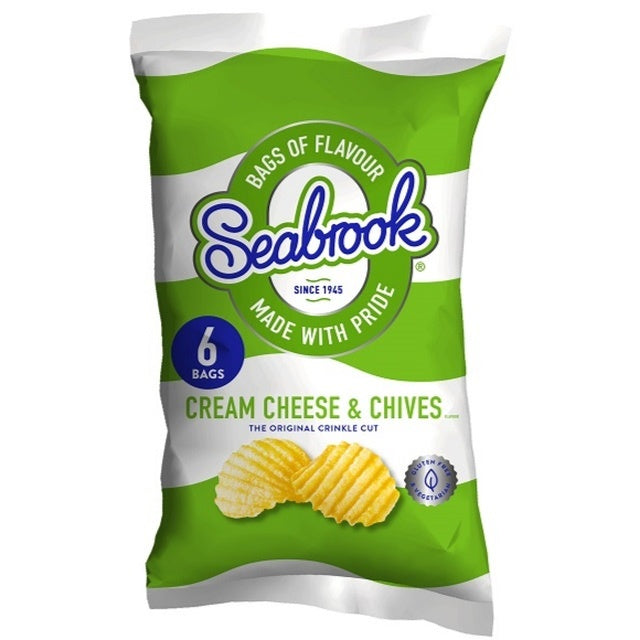 Seabrook Crinkle Crisps Cream Cheese & Chives 6pk x 25g