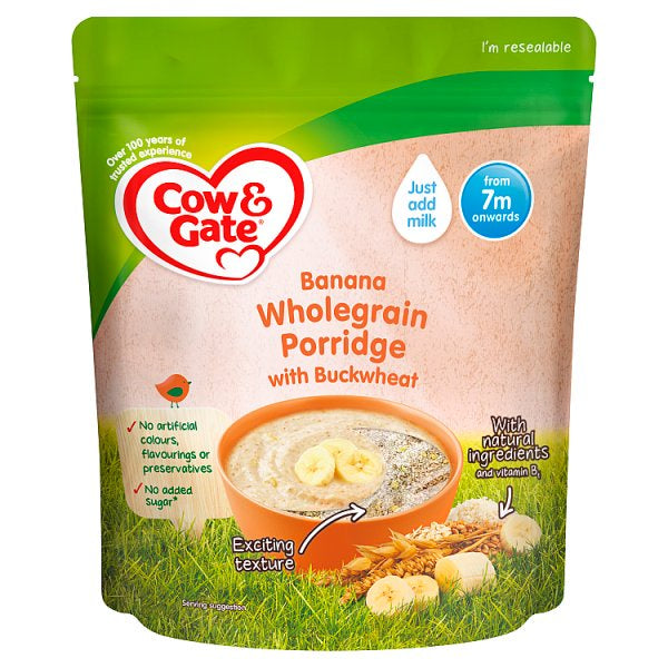 Cow & Gate Banana Wholegrain Porridge 200g