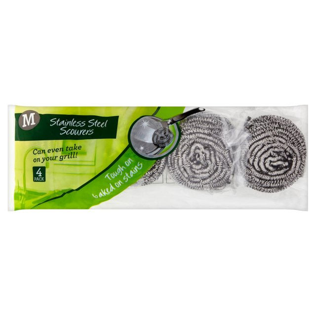 Morrisons Stainless Steel Scourer 4pk