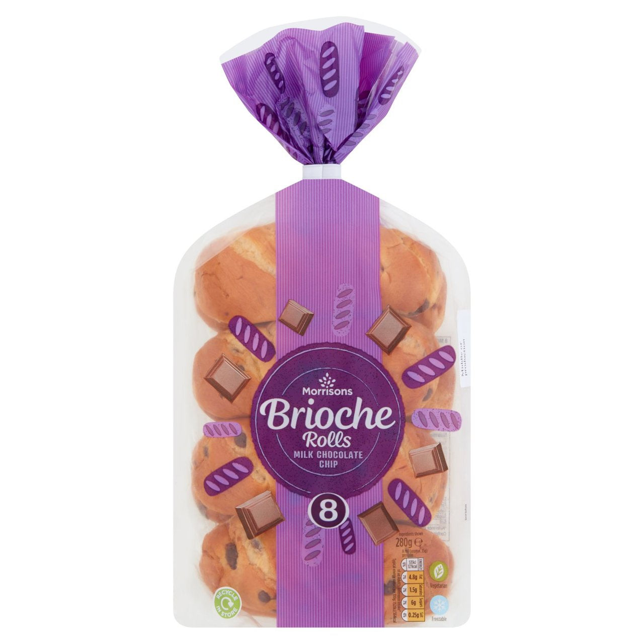 Morrisons Choc Chip Brioche 8pk