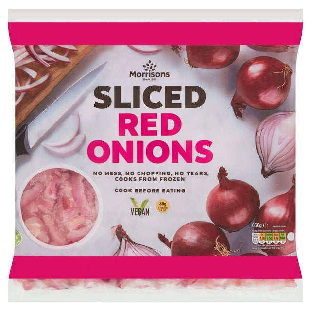 Morrisons Sliced Red Onion 650g