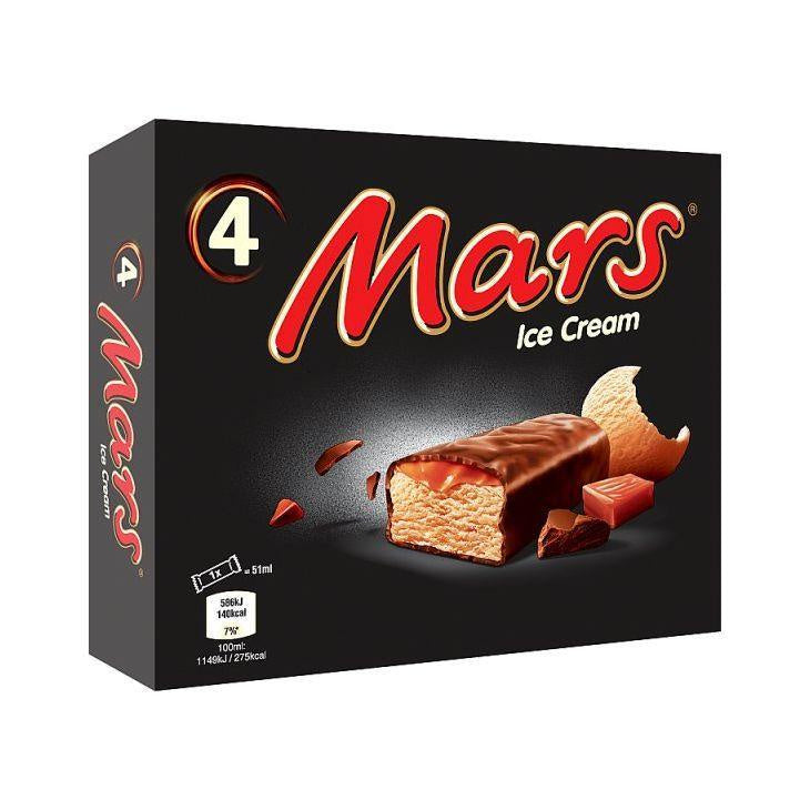 Mars Ice Cream Bars 4 x 51g