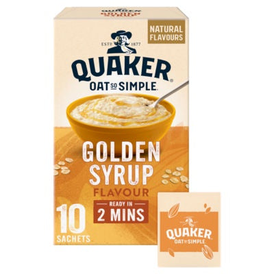 Quaker Oats so Simple Golden Syrup 10 x 36g