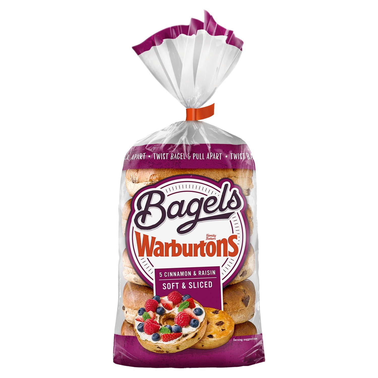 Warburtons Bagels Cinnamon & Raisin 5pk