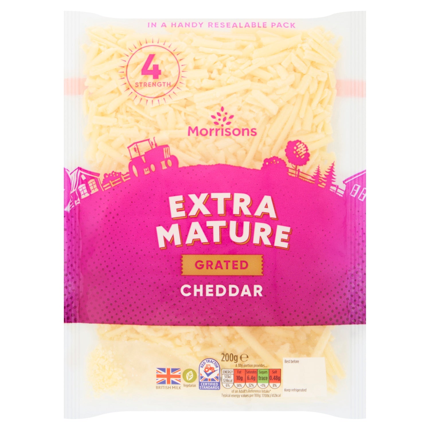 Morrisons Extra Mature Grated Cheese 200g