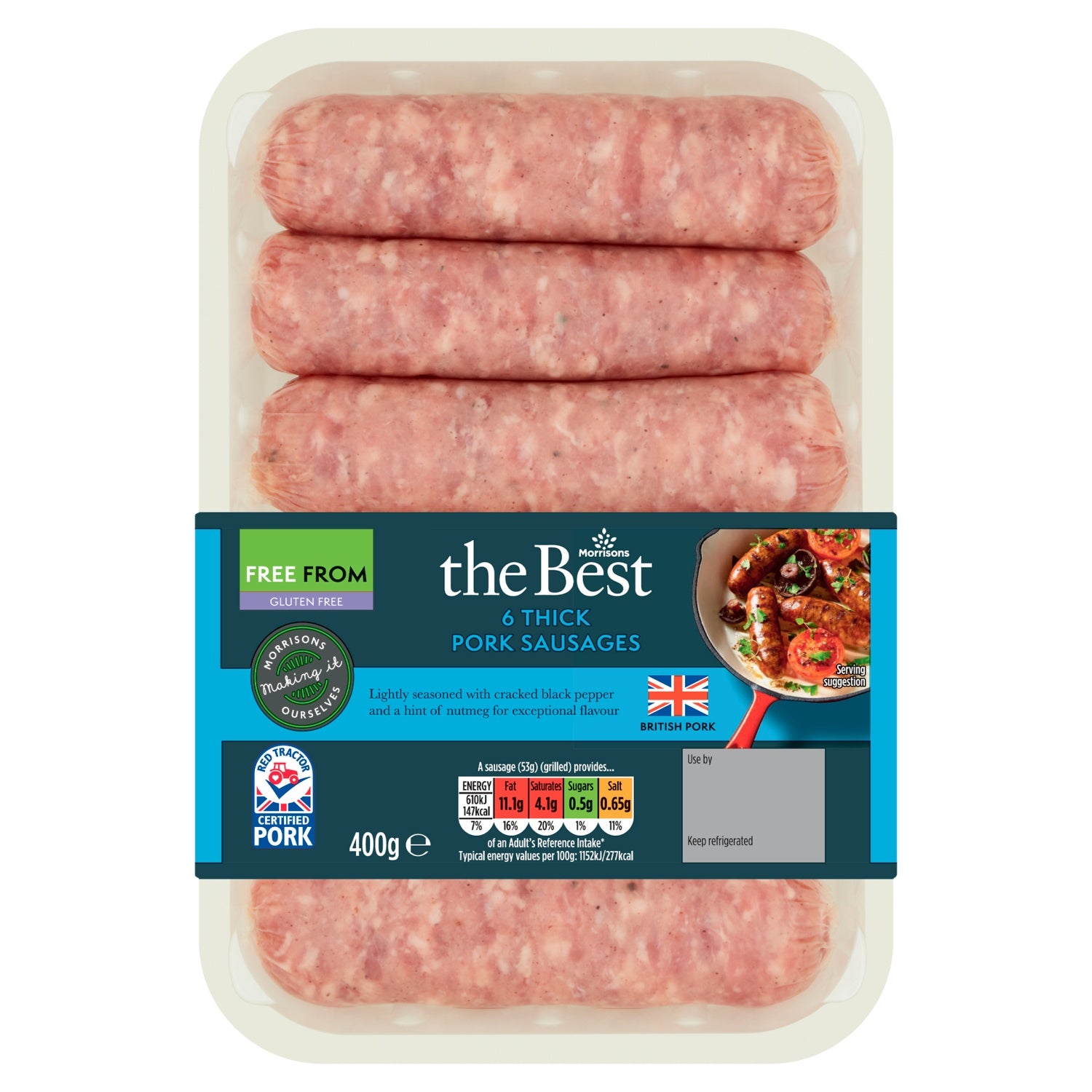 Morrisons The Best 6 Pork Sausages