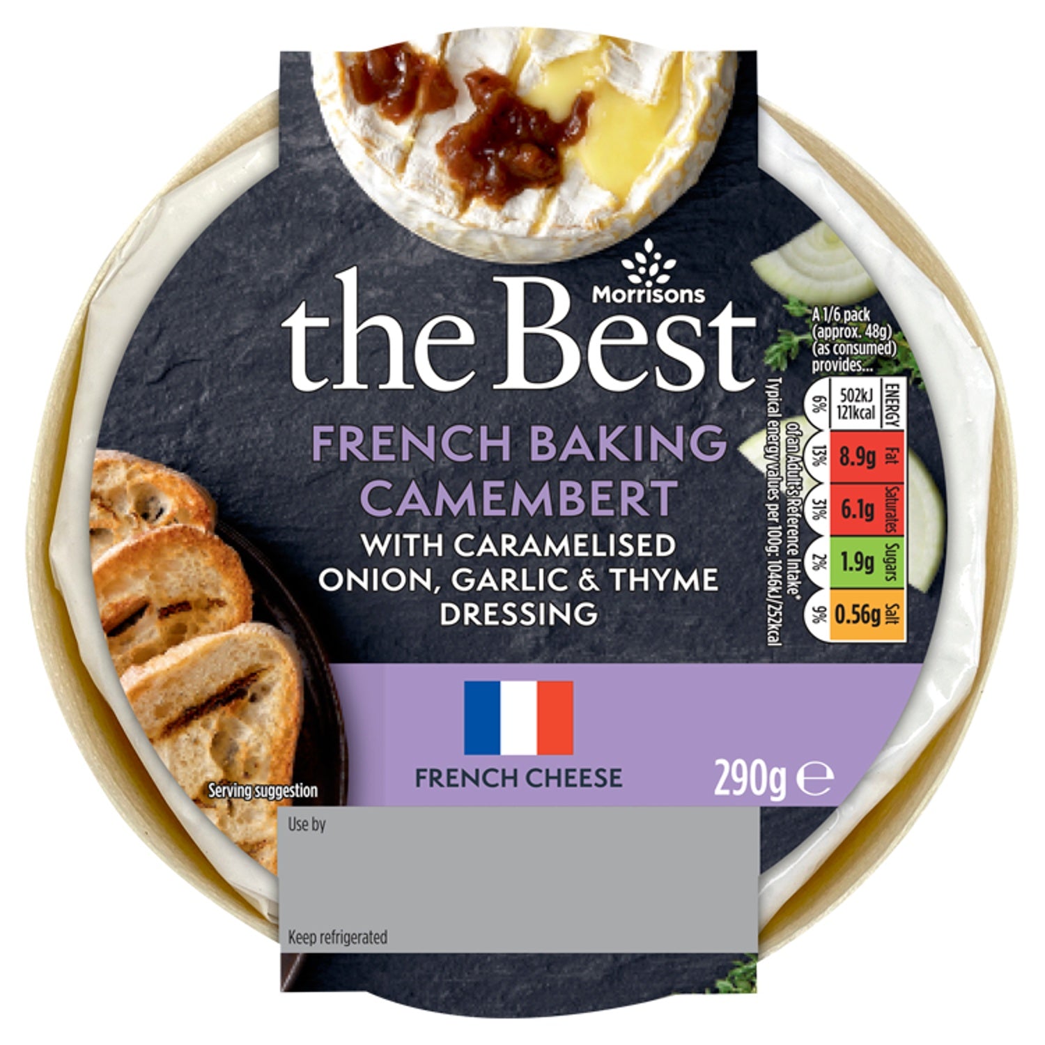 Morrisons The Best Caramelised Onion Garlic & Thyme Baking Camembert 290g