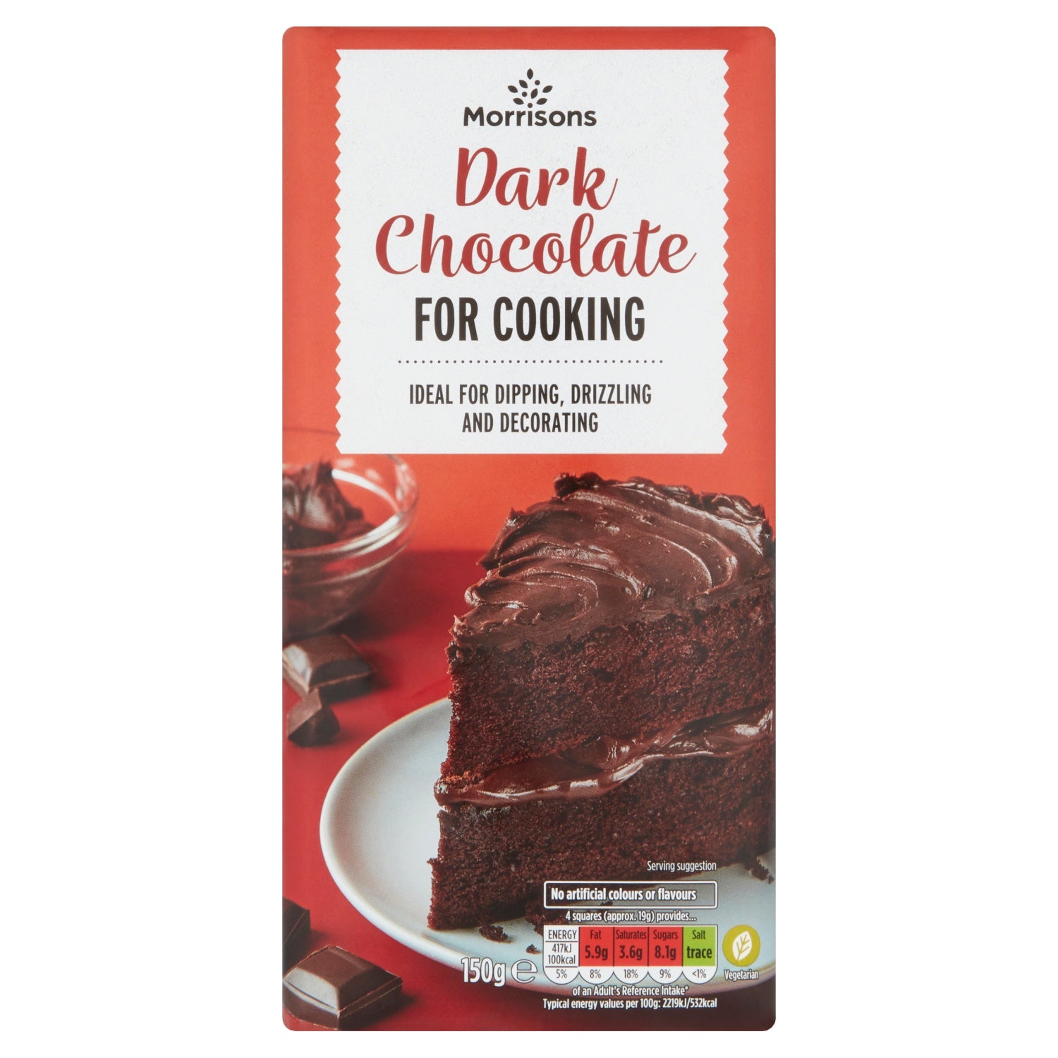 Morrisons Dark Cooking Chocolate 150g