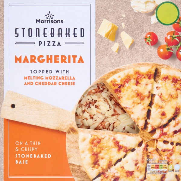 Morrisons 10 Inch Thin Cheese & Tomato Pizza 295g