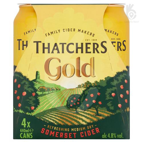 Thatchers Gold Cider 4 x 440ml 4.8%