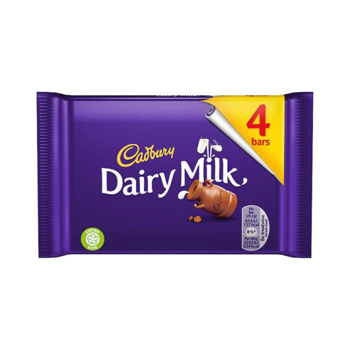 Cadbury 4 Dairy Milk Bars 108.8g