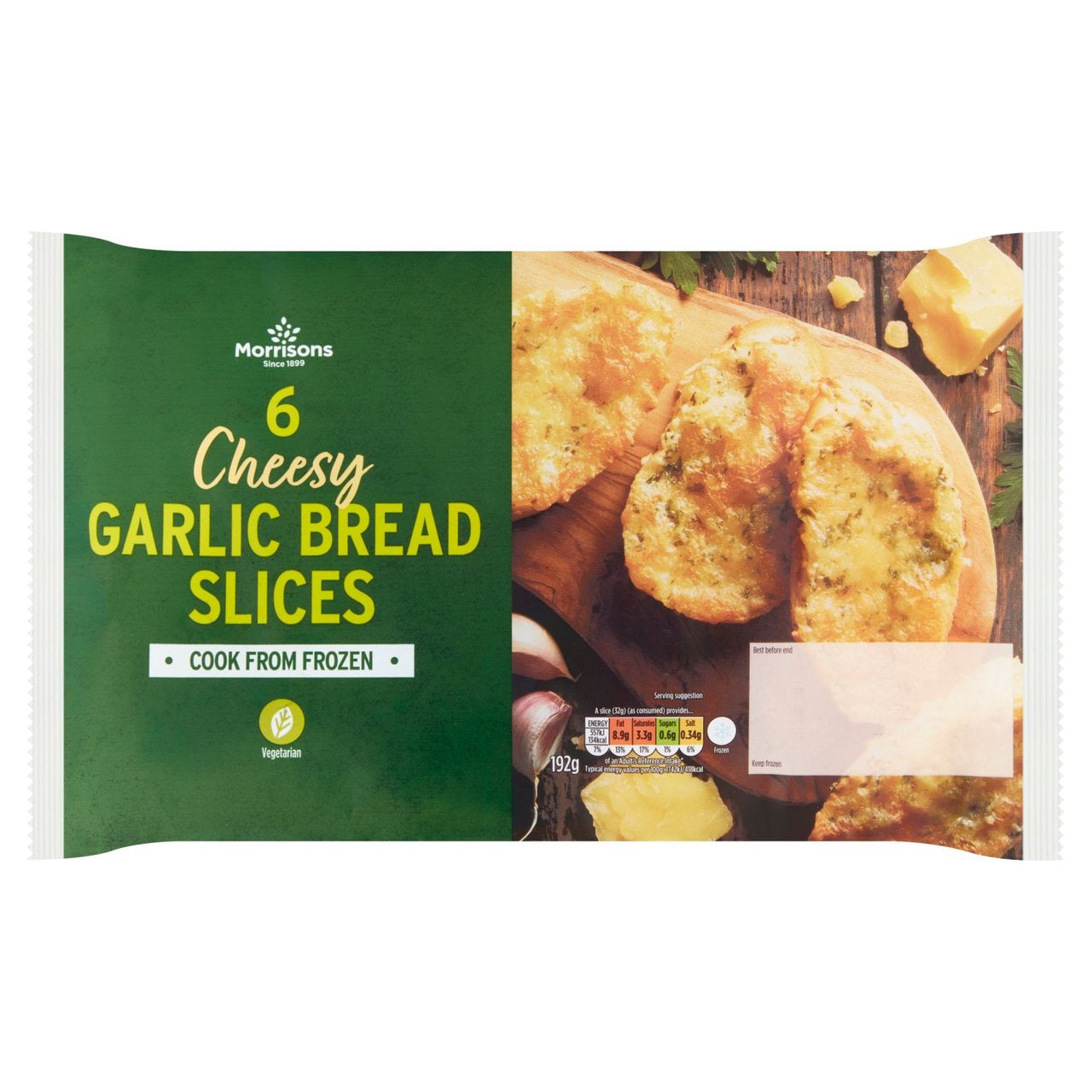 Morrisons 6 Cheesy Garlic Bread Slices 192g