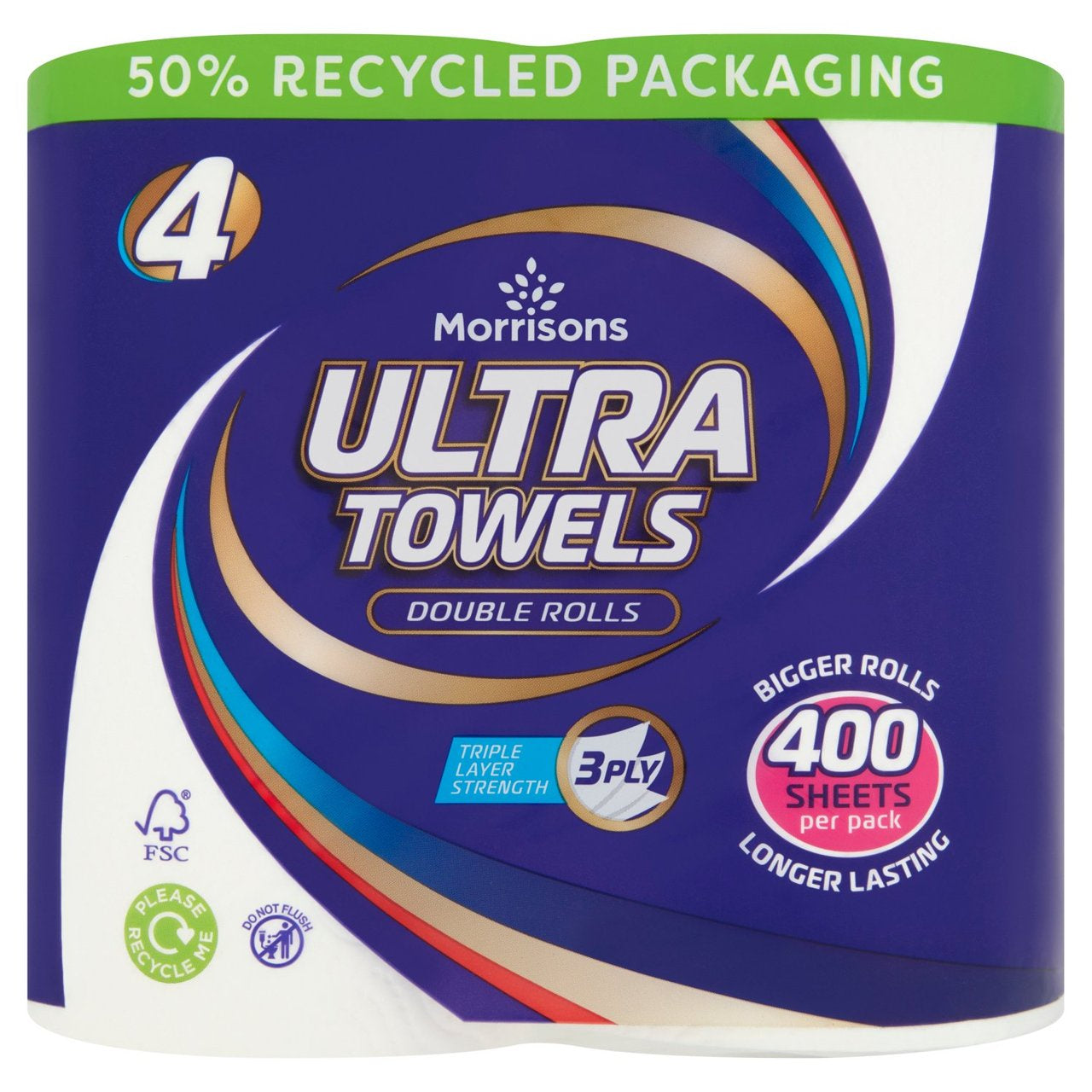 Morrisons The Best Ultra Kitchen Towel Roll Double Roll 4pk