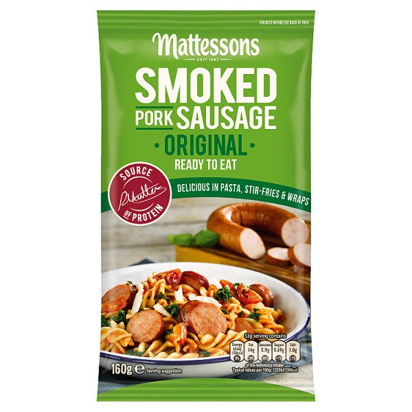 Mattessons Smoked Pork Sausage Original 160g