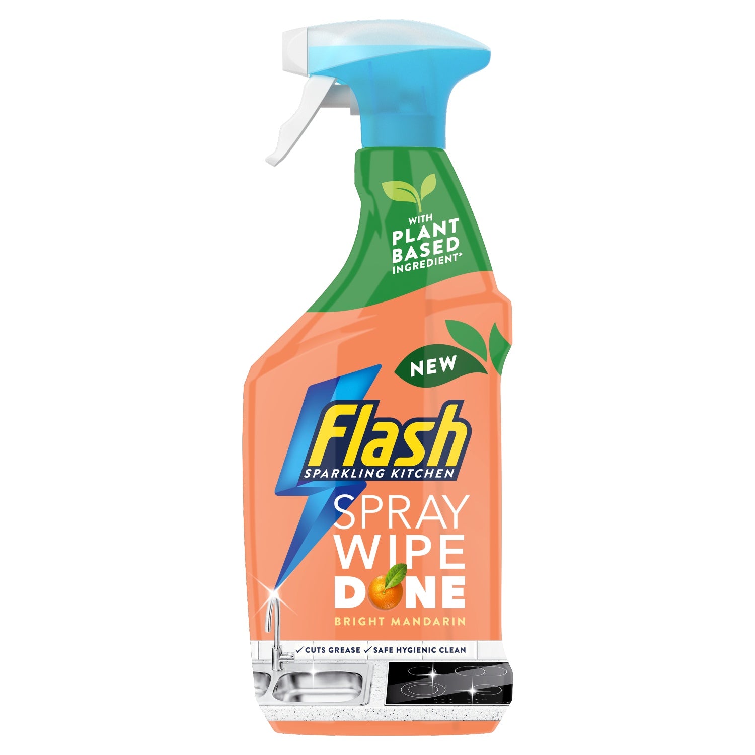 Flash Mandarin Wipe & Done Spray 800ml