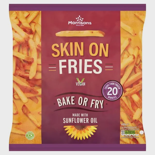 Morrisons Skin On Fries 600g