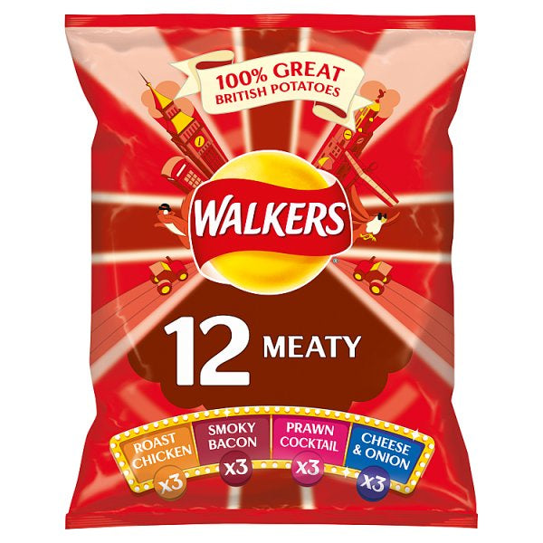 Walkers Meaty Crisps 12 x 25g