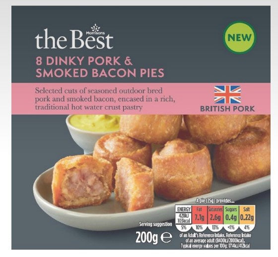 Morrisons The Best Smoked Bacon Pork Pies 200g