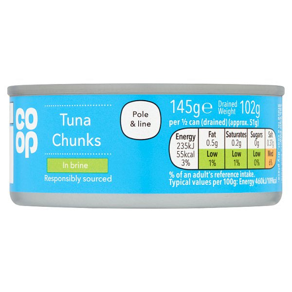 Co Op Tuna Chunks In Brine 145g