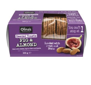 Olinas Seeded Toasts Fig & Almond 100g