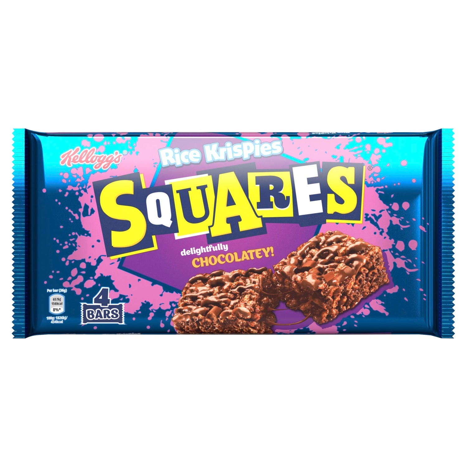 Kelloggs Squares Delightfully Chocolatey 4 x 36g