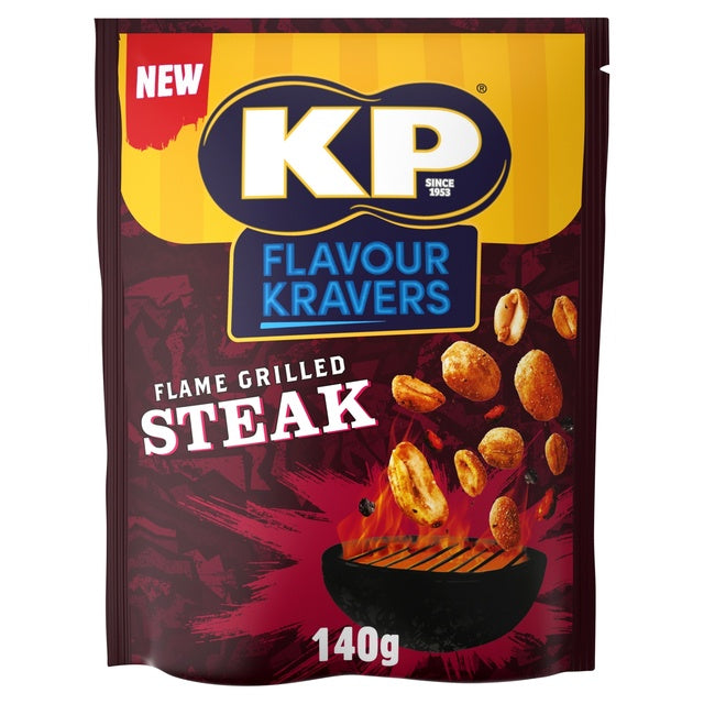 KP Flavour Kravers Flame Grilled Steak Peanuts 140g