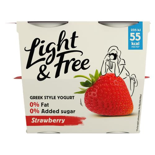 Light & Free Greek Style Strawberry Yogurt 4x115g