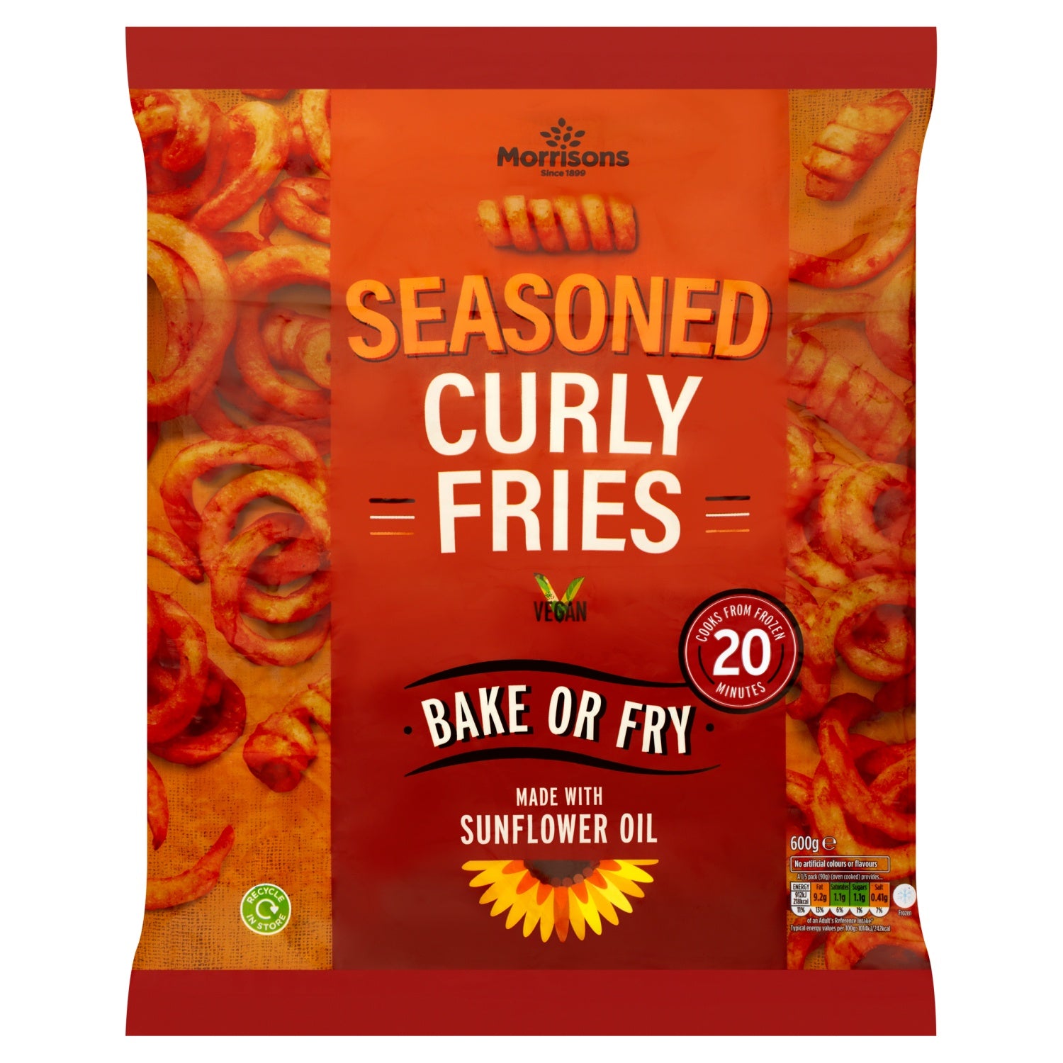 M Seasoned Curly Fries 600g