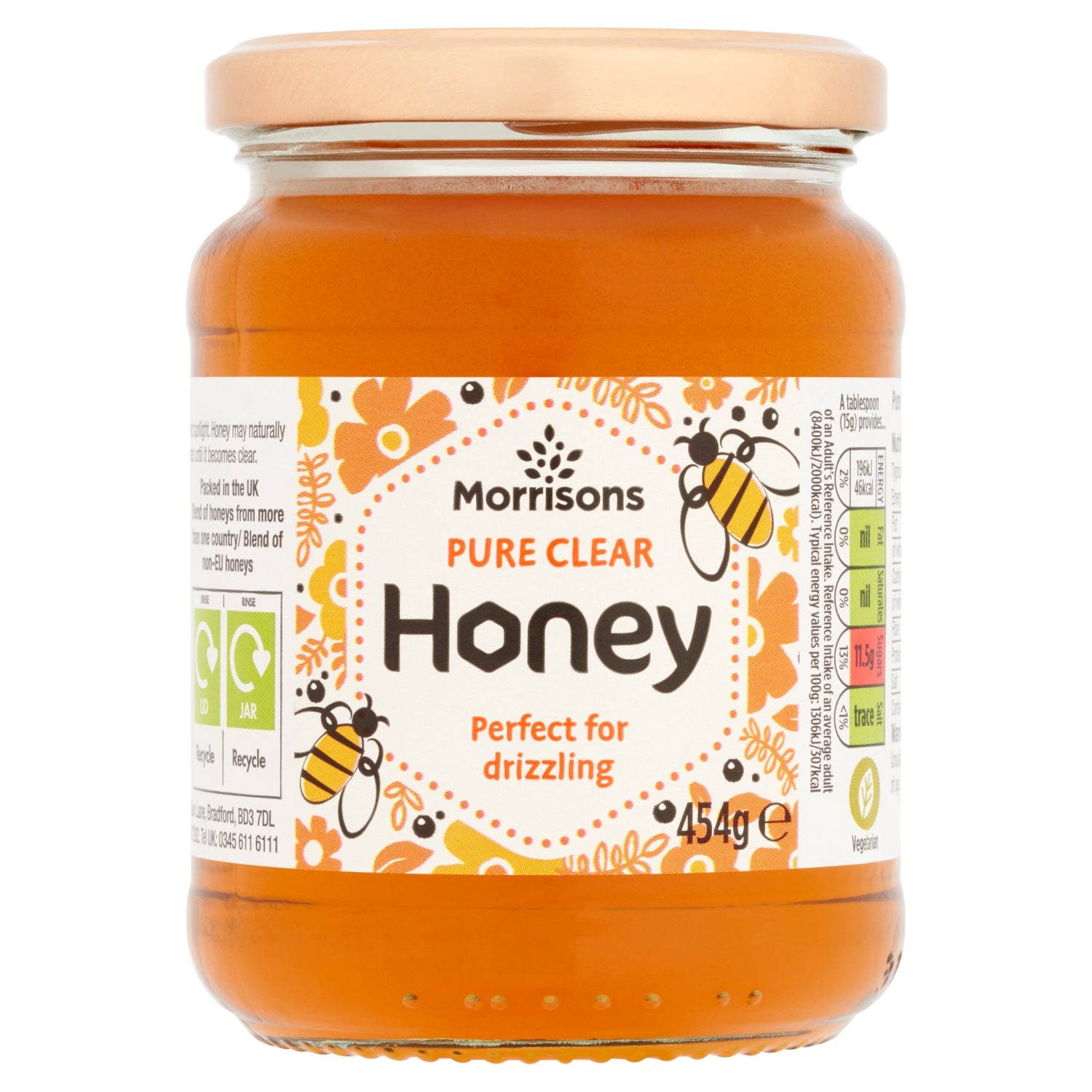 Morrisons Clear Honey Jar 454g