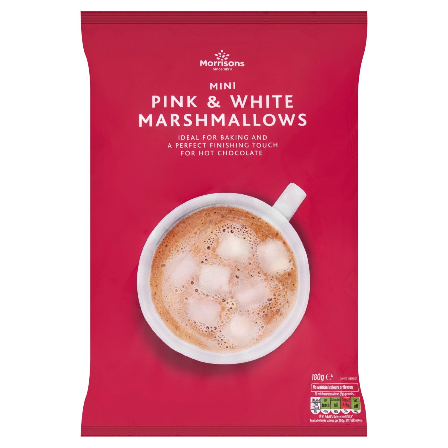 Morrisons Pink & White Mini Marshmallows 180g