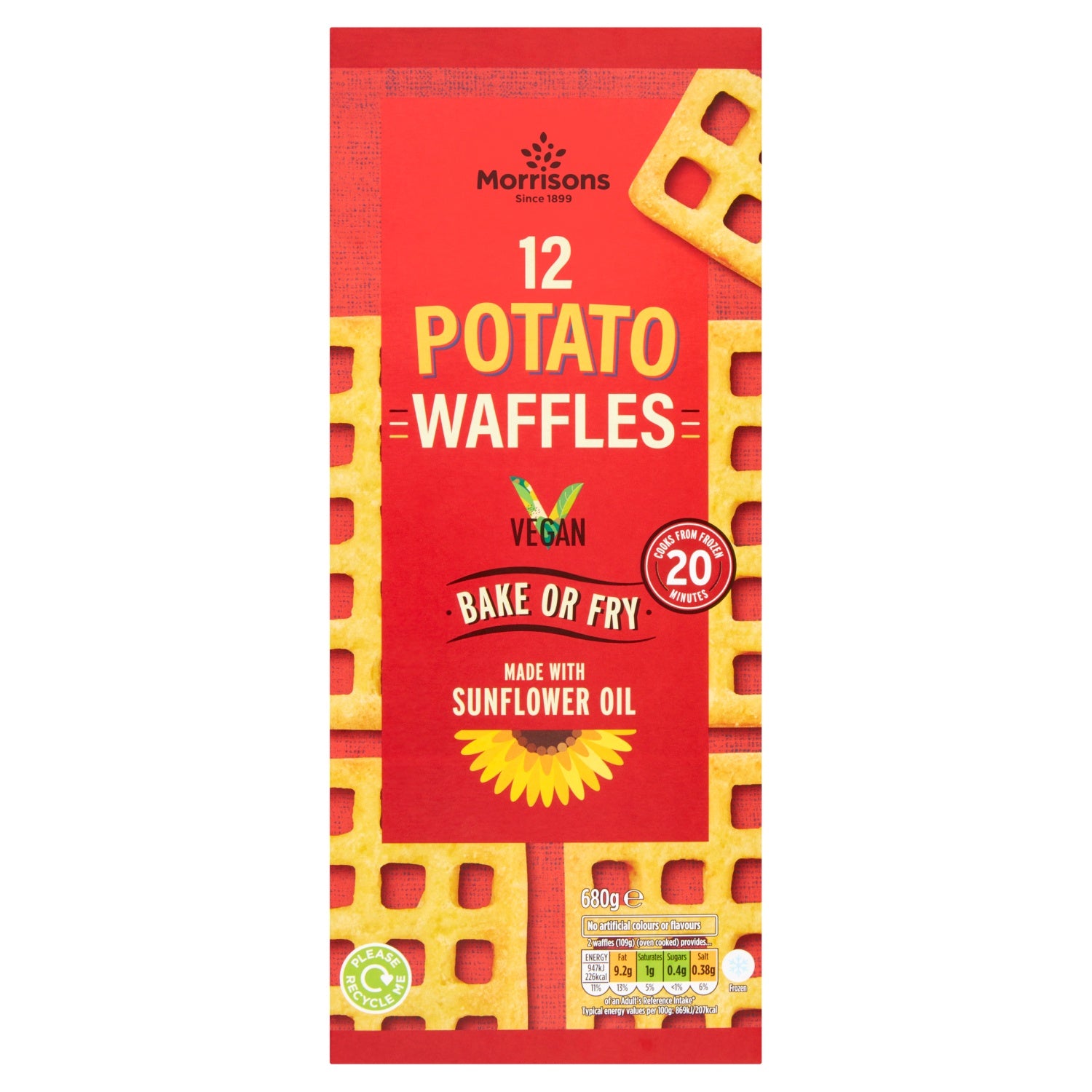 M Potato Waffles 680g