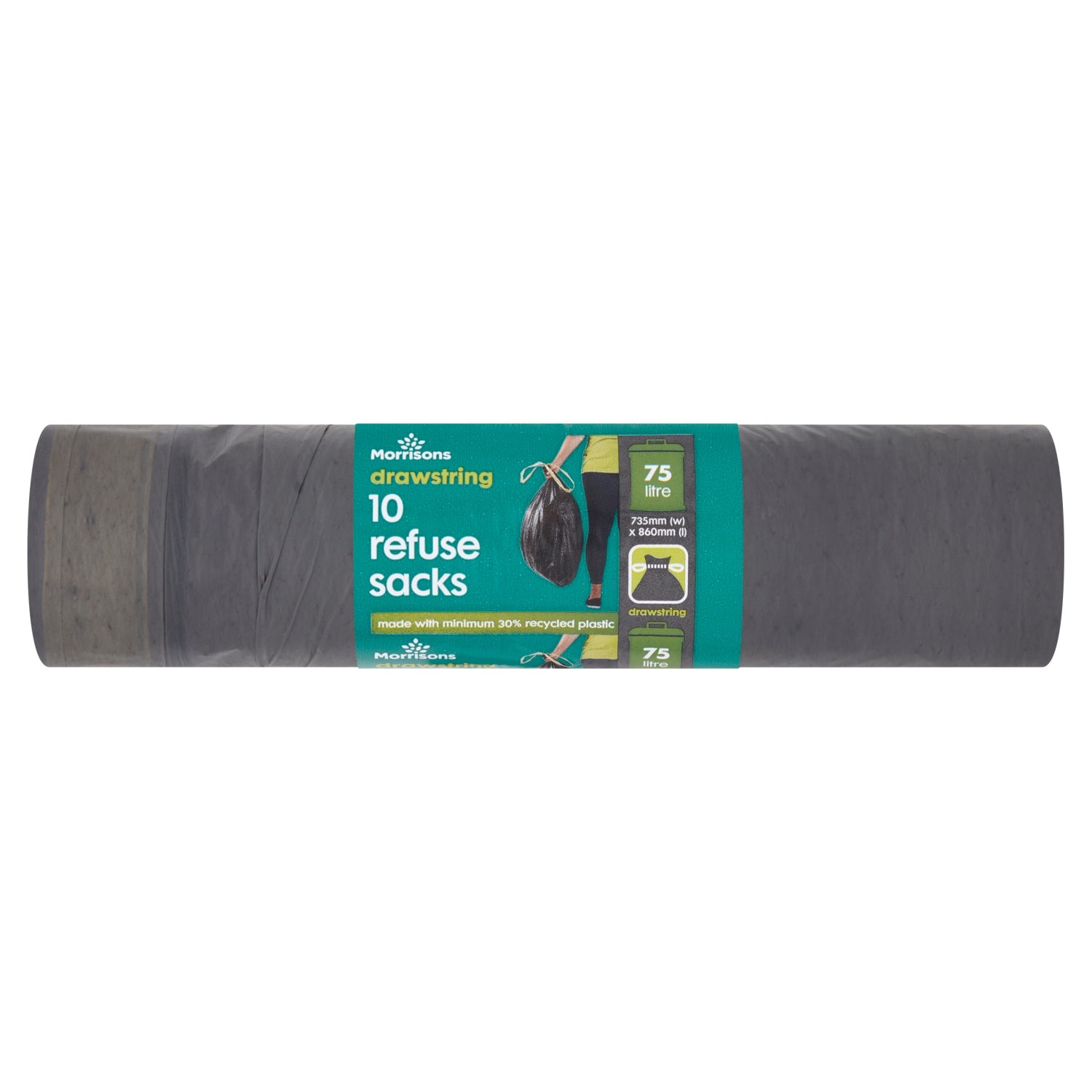 M 10 Refuse Sacks Drawstring 75L