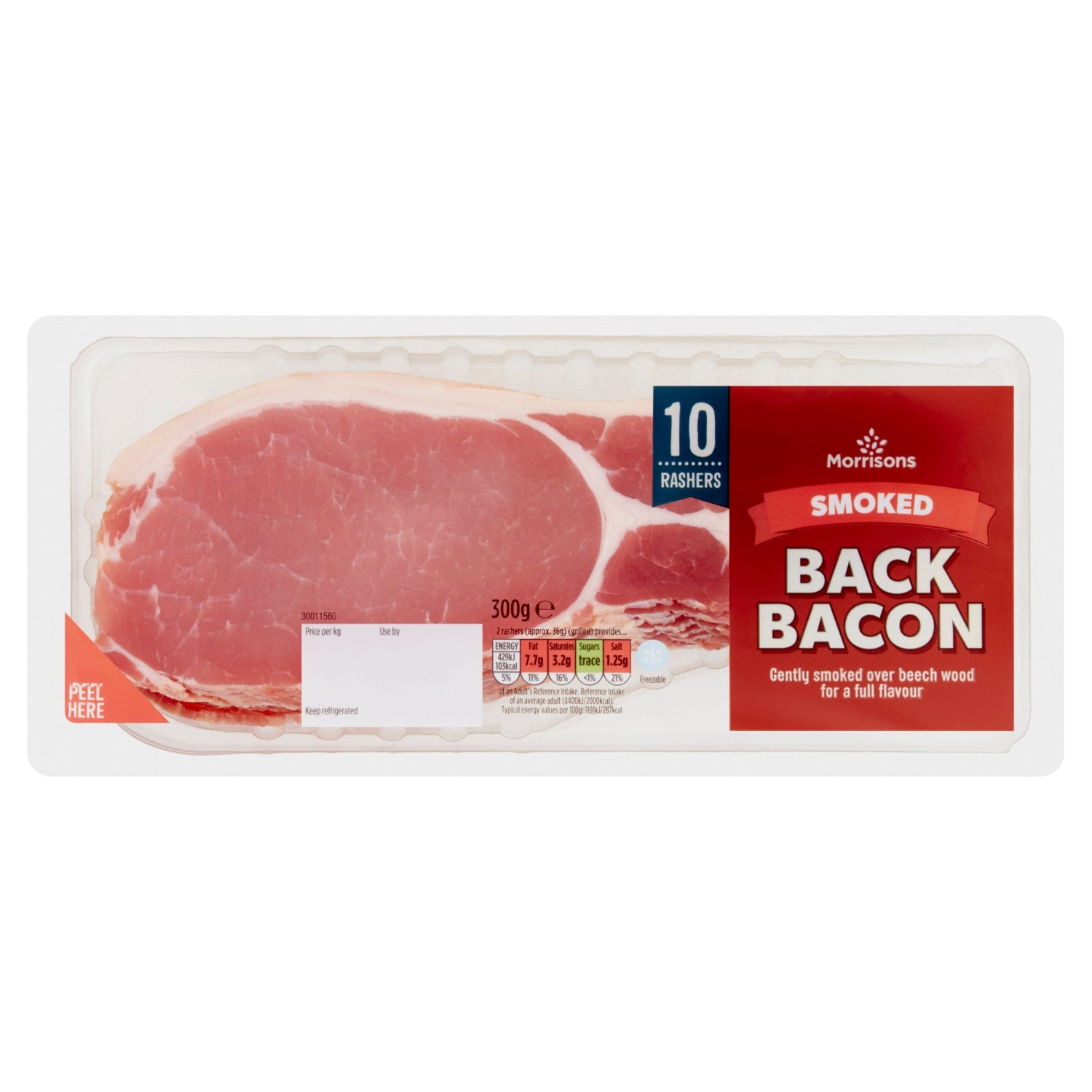 M Smoked Back 10 Bacon Rashers 300g