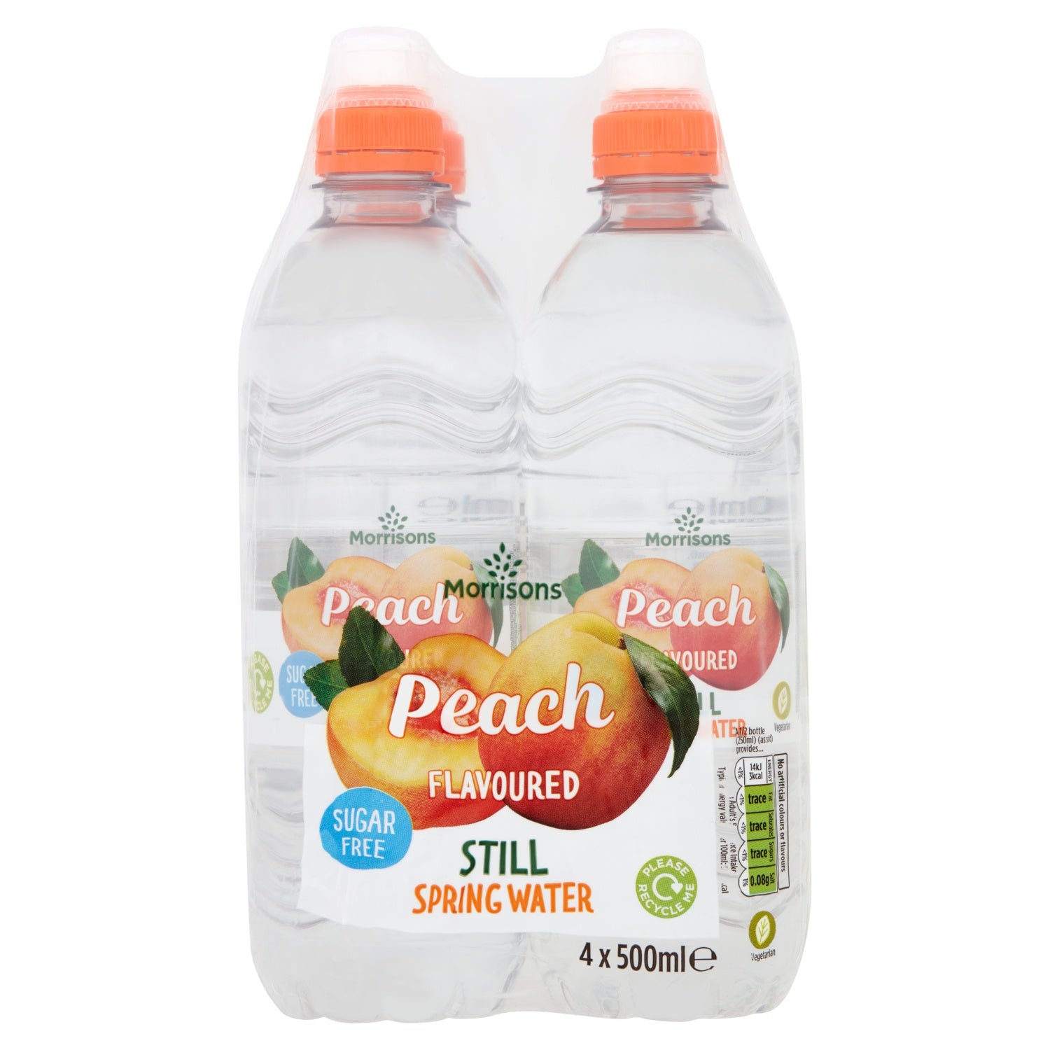 Morrisons Still Spring Water Peach 4 x 500ml