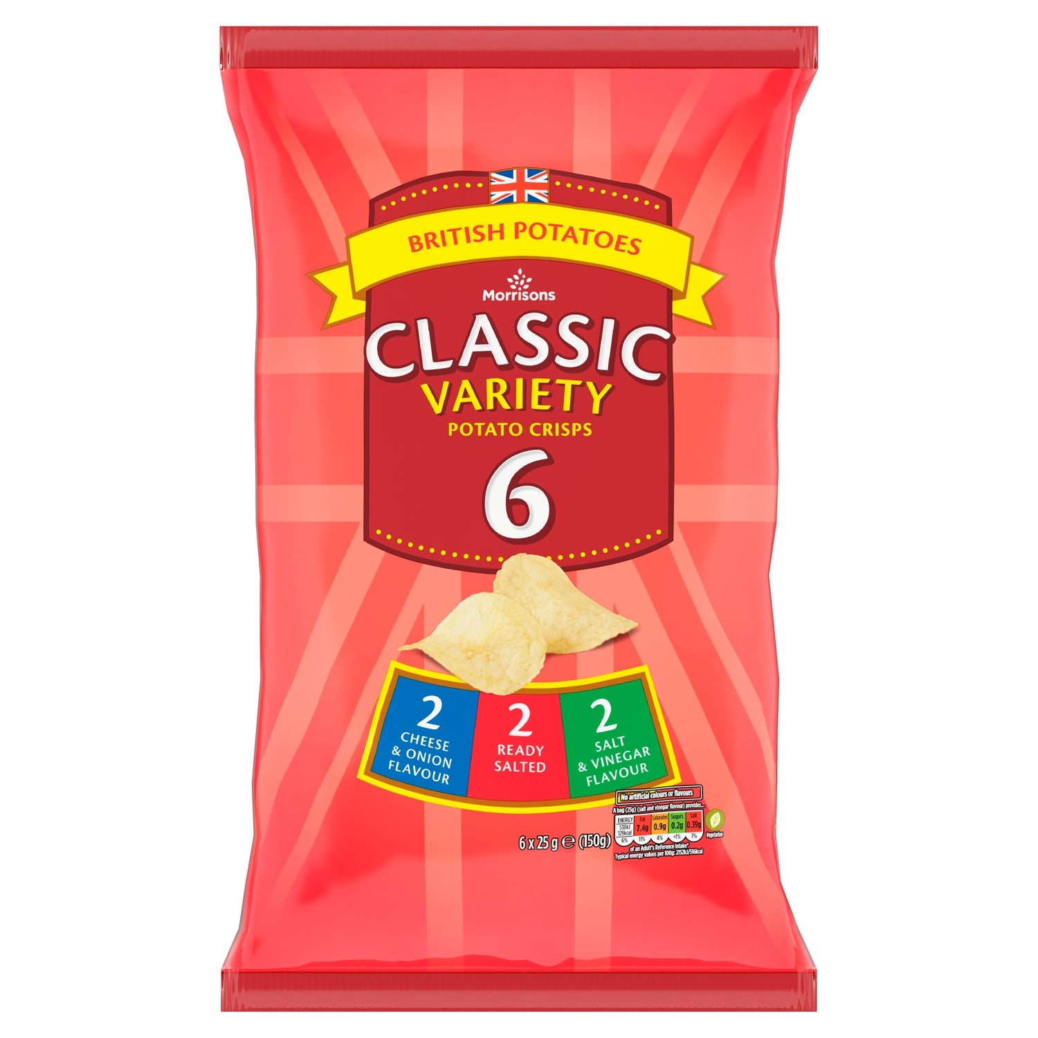 M Variety Crisps 6 x 25g