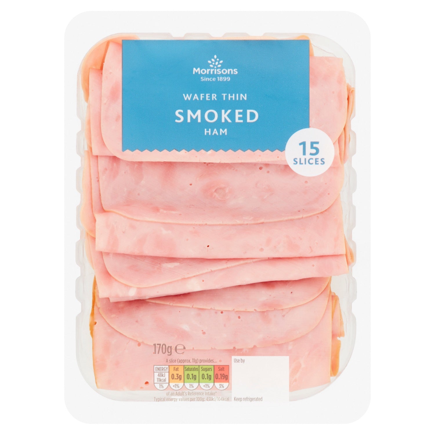 Morrisons Wafer Thin Smoked Ham 170g