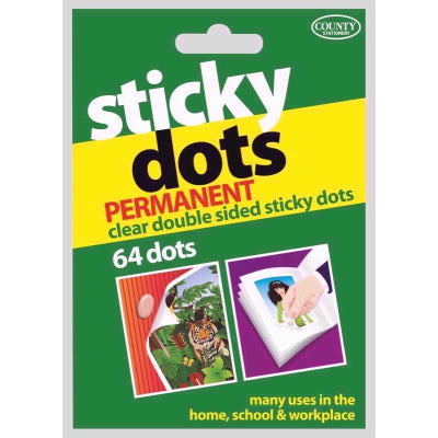 County Stationery Permanent Sticky Dots