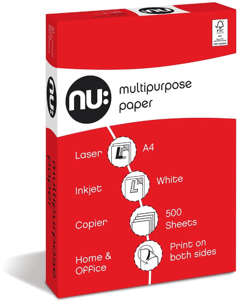 Nu A4 Copier Paper 1 Ream